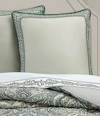 J. Queen New York Nico Woven Border Framed Reversible Euro Sham