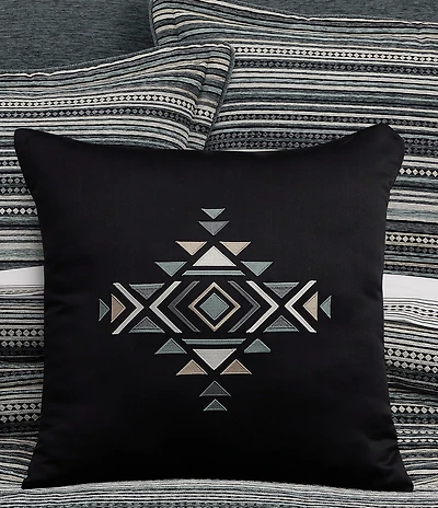 J. Queen New York Parallel Southwestern Print Embellished Decorative Square Pillow