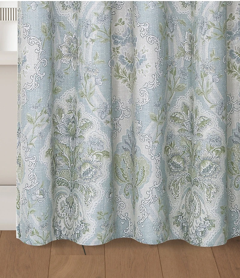 J. Queen New York Pasadena Floral Woven Damask Shower Curtain