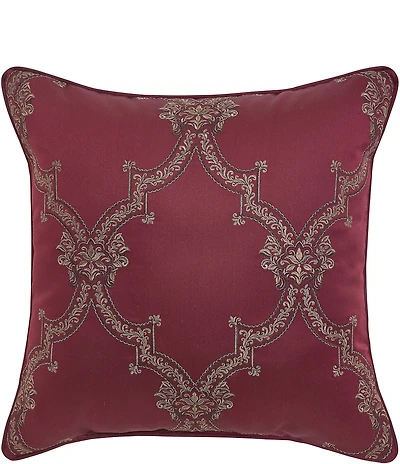 J. Queen New York Phyllis Embroidery Medallion Square Reversible Embellished Decorative Pillow