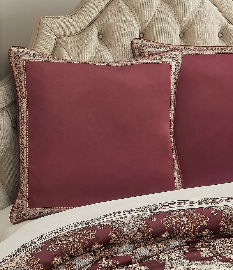 J. Queen New York Phyllis Framed and Mitered Woven Reversible Euro Sham