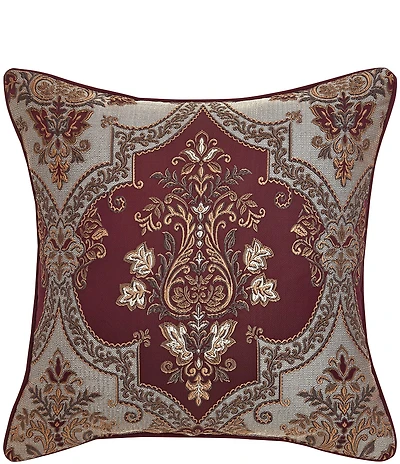 J. Queen New York Phyllis Woven Damask Reversible Decorative Square Pillow