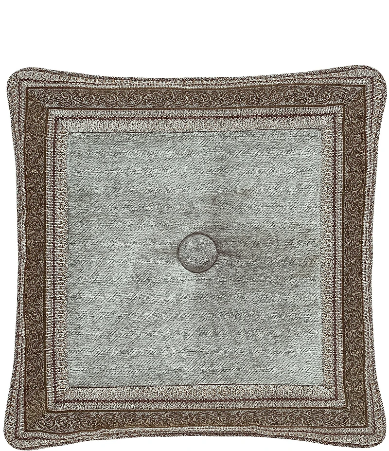 J. Queen New York Provence Button-Tufted Chenille Square Pillow
