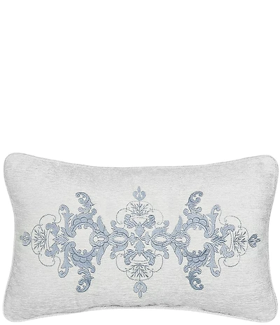 J. Queen New York Queensbury Embroidered Damask Boudoir Throw Pillow