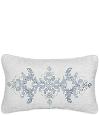 J. Queen New York Queensbury Embroidered Damask Boudoir Throw Pillow
