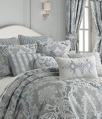 J. Queen New York Queensbury Embroidered Damask Boudoir Throw Pillow