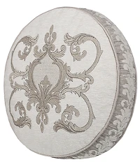 J. Queen New York Queensbury Embroidered Medallion Round Pillow