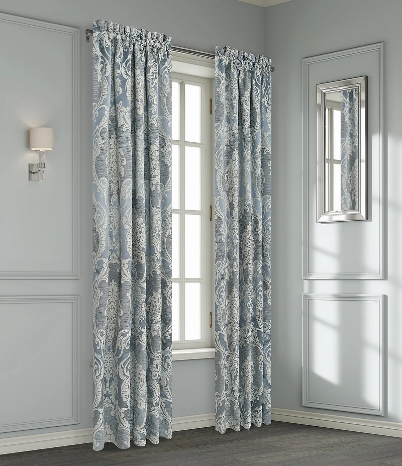 J. Queen New York Queensbury Grand-Scale Woven Jacquard Medallion Design Window Treatment