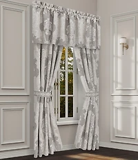 J. Queen New York Queensbury Grand-Scale Woven Jacquard Medallion Design Window Treatment