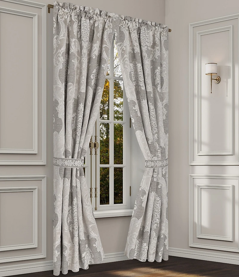 J. Queen New York Queensbury Grand-Scale Woven Jacquard Medallion Design Window Treatment