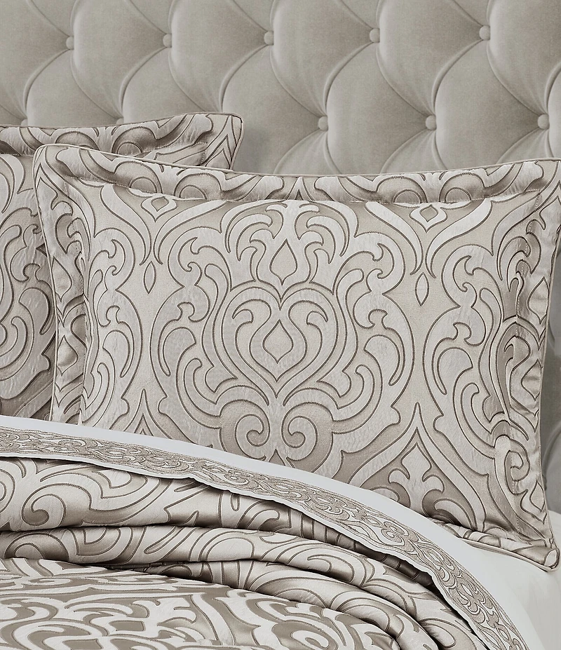 J. Queen New York Regina Elegant Damask Design Comforter Set