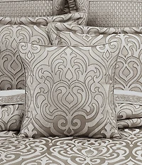 J. Queen New York Regina Grand-Scale Woven Damask Reversible Square Pillow