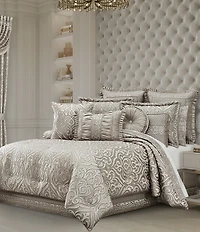 J. Queen New York Regina Grand-Scale Woven Damask Reversible Square Pillow
