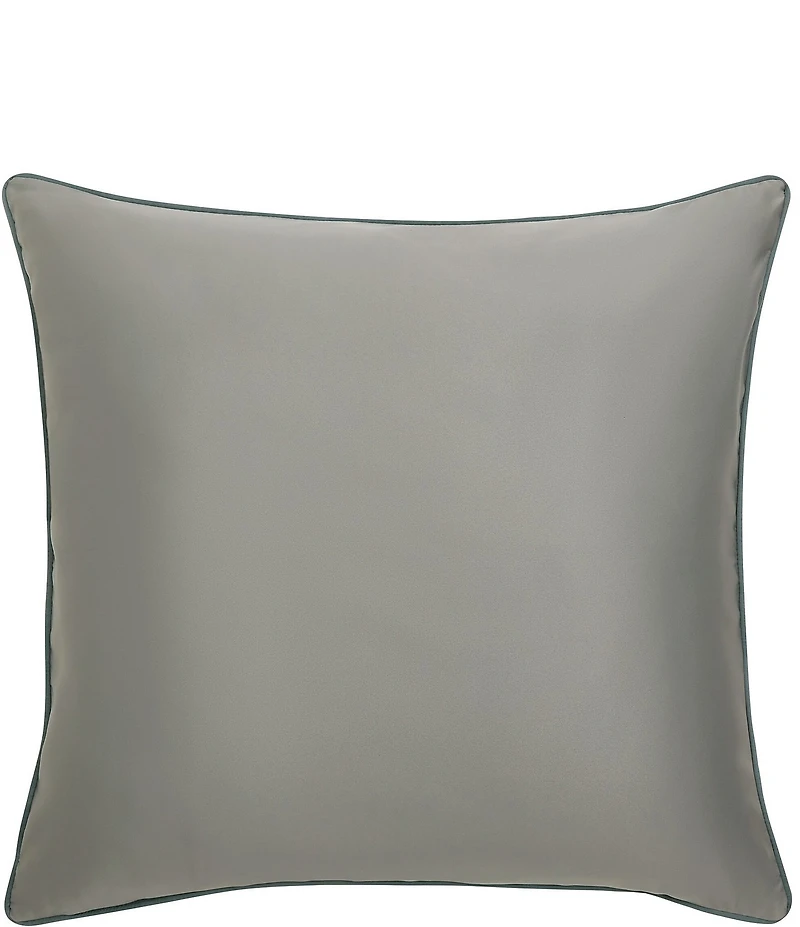 J. Queen New York Renata Woven Scroll Border Design Euro Sham