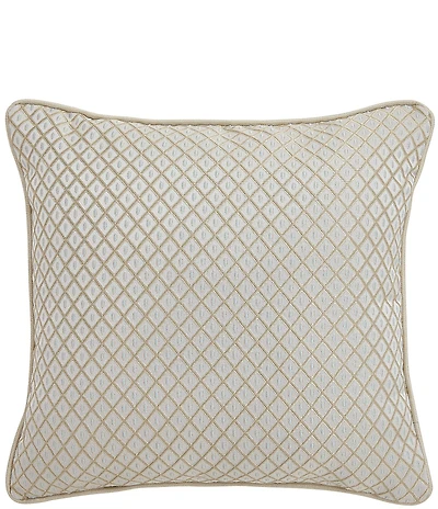J. Queen New York Rita Woven Diamond Decorative Reversible Square Pillow