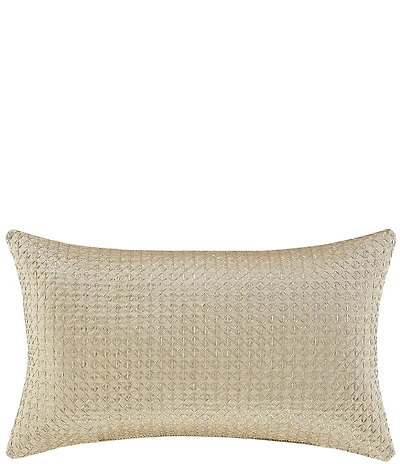 J. Queen New York Romero Diamond Stitch Patterned Boudoir Decorative Throw Pillow