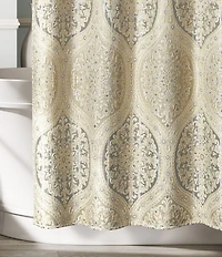 J. Queen New York Romero Shimmering Woven Medallion Shower Curtain