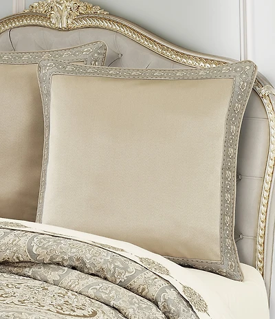 J. Queen New York Romero Woven Medallion Border Euro Sham