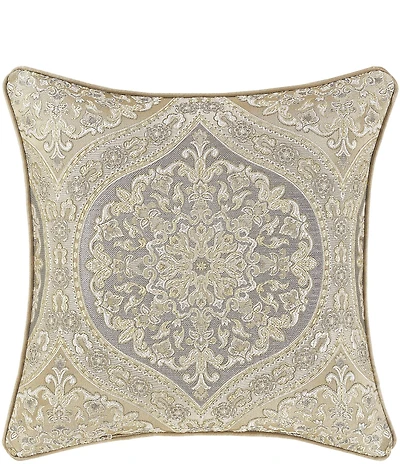 J. Queen New York Romero Woven Medallion Reversible Decorative Square Pillow