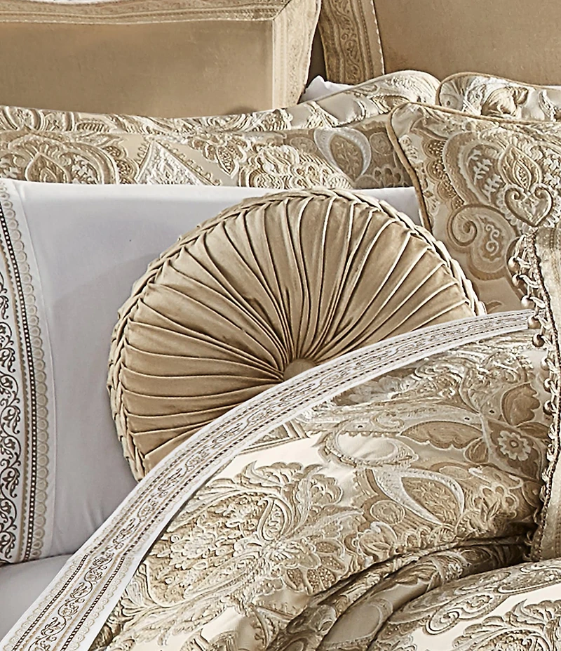 J. Queen New York Sandstone Tufted Round Pillow