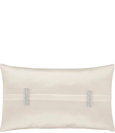 J. Queen New York Satinique Rhinestone Band Detailing Boudoir Pillow