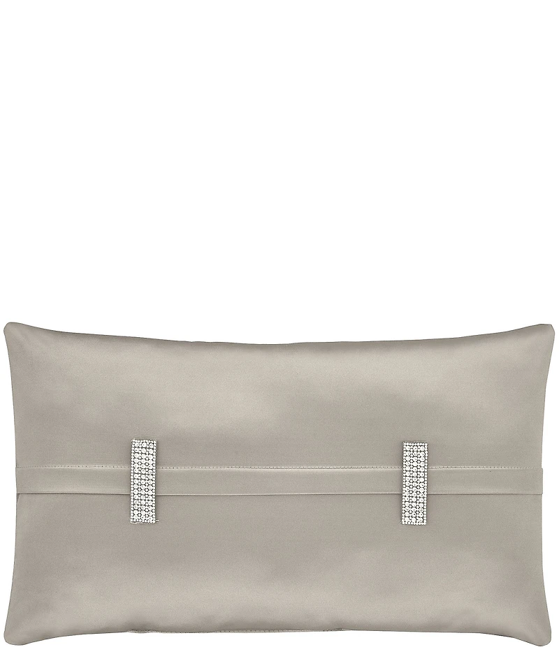 J. Queen New York Satinique Rhinestone Band Detailing Boudoir Pillow