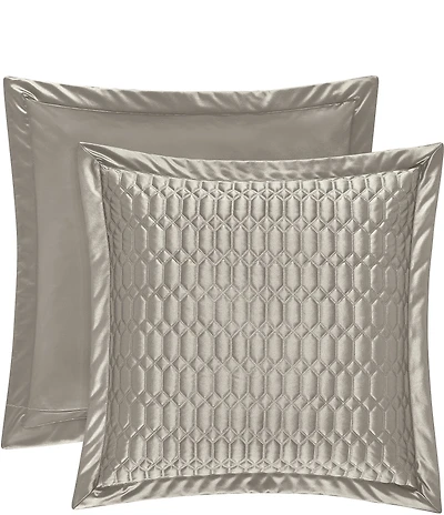 J. Queen New York Satinique Silky Quilted Euro Sham