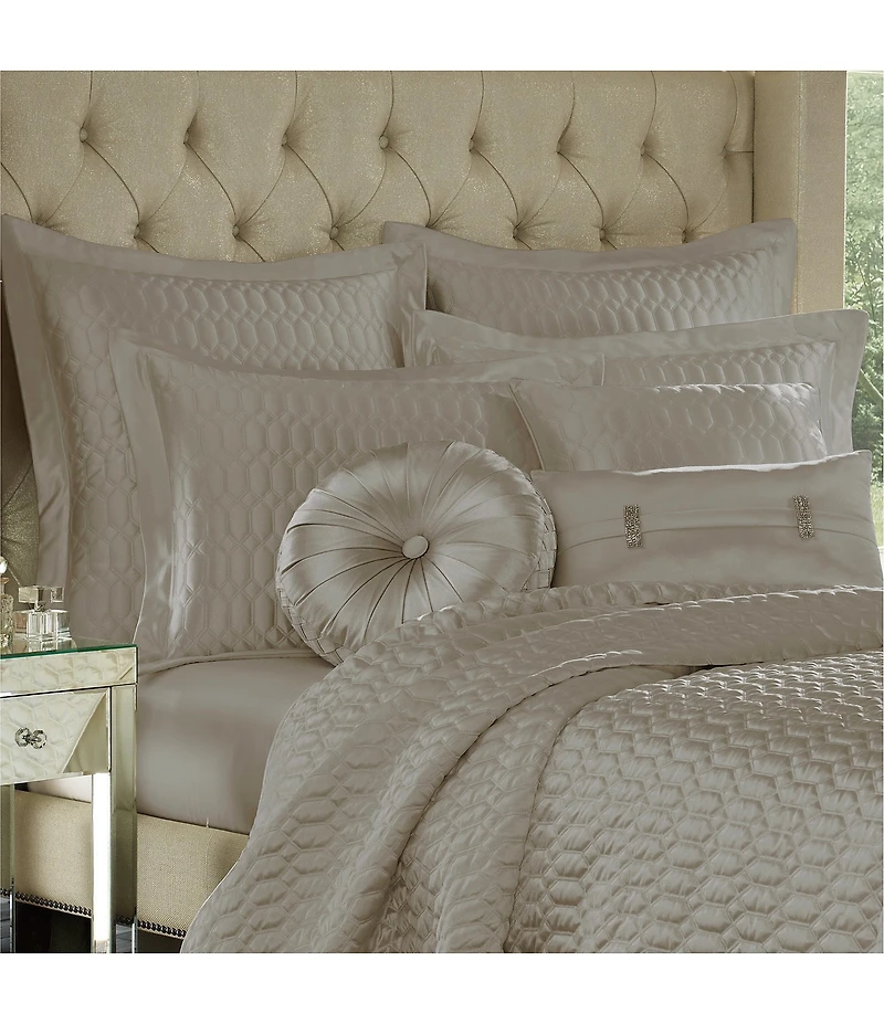 J. Queen New York Satinique Silky Quilted Euro Sham
