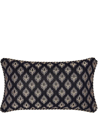 J. Queen New York Savoy Reversible Woven Chenille Foulard Boudoir Pillow