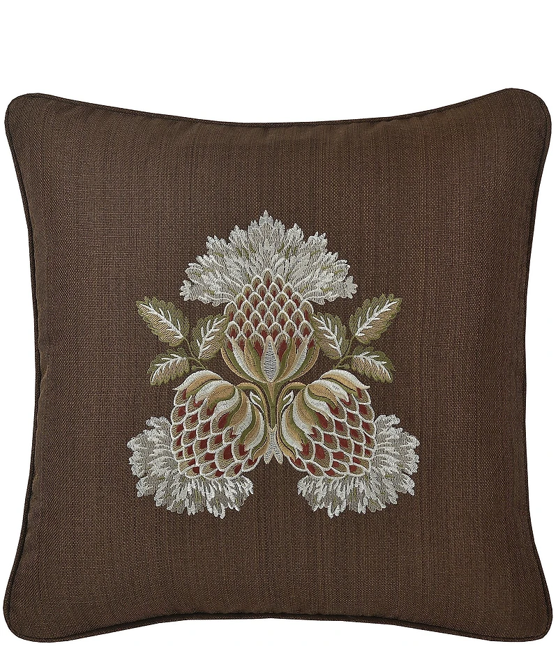 J. Queen New York Sayre Floral Embroidery Square Pillow