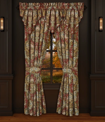 J. Queen New York Sayre Stria Textured Floral Print Window Treatment