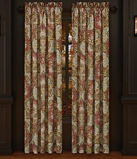 J. Queen New York Sayre Stria Textured Floral Print Window Treatment