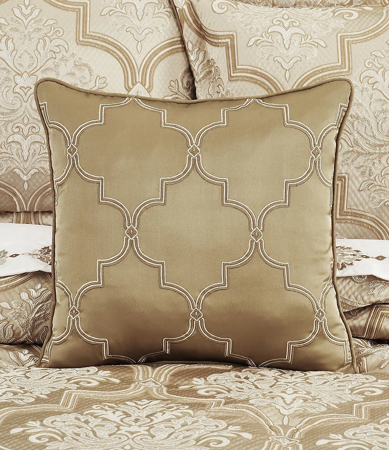 J. Queen New York Sezanne Ogee Embroidered Reversible Square Pillow