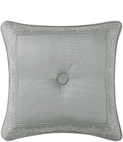 J. Queen New York Sondra Button-Tufted Framed Reversible 18#double; Square Decorative Pillow