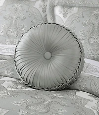 J. Queen New York Sondra Woven Button-Tufted Round Pillow