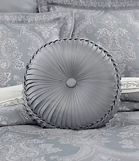 J. Queen New York Sondra Woven Button-Tufted Round Pillow