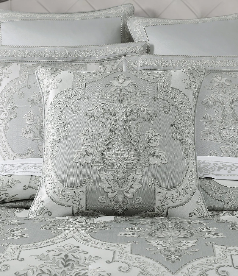 J. Queen New York Sondra Woven Damask Reversible Square Decorative Pillow