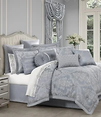 J. Queen New York Sondra Woven Damask Reversible Square Decorative Pillow