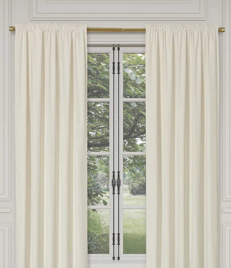 J. Queen New York Stanton Adjustable Iron Curtain Rod
