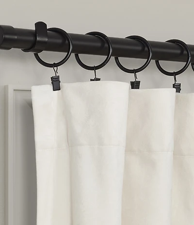 J. Queen New York Stanton Polished Iron Window Curtain Clip Rings