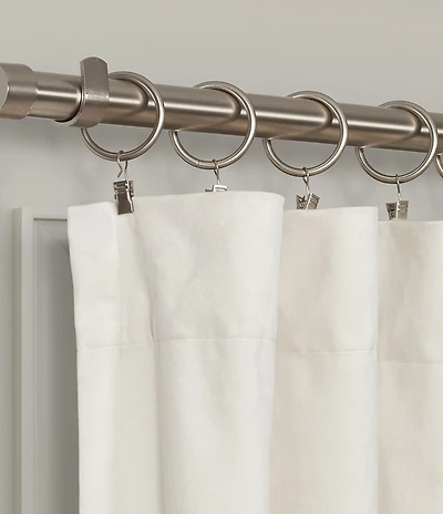 J. Queen New York Stanton Polished Iron Window Curtain Clip Rings