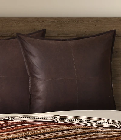 J. Queen New York Sundance Distressed Vegan Leather Euro Sham
