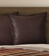J. Queen New York Sundance Distressed Vegan Leather Euro Sham