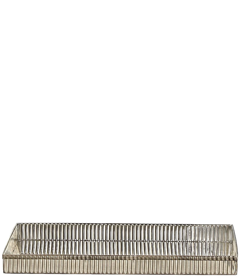 J. Queen New York Tanna Collection Stainless Steel Vanity Tray