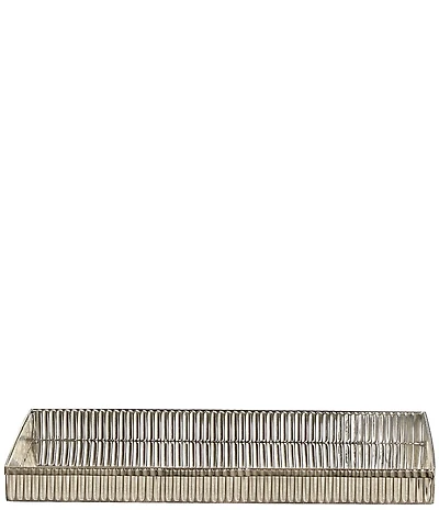 J. Queen New York Tanna Collection Stainless Steel Vanity Tray