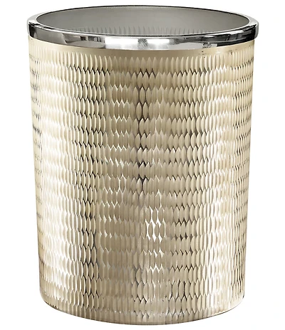 J. Queen New York Tanna Hammered Etching Technique Wastebasket