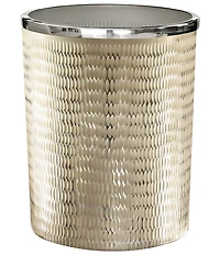J. Queen New York Tanna Hammered Etching Technique Wastebasket