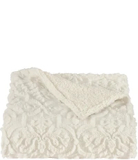 J. Queen New York Teigen Collection Medallion Patterned Reversible Throw Blanket