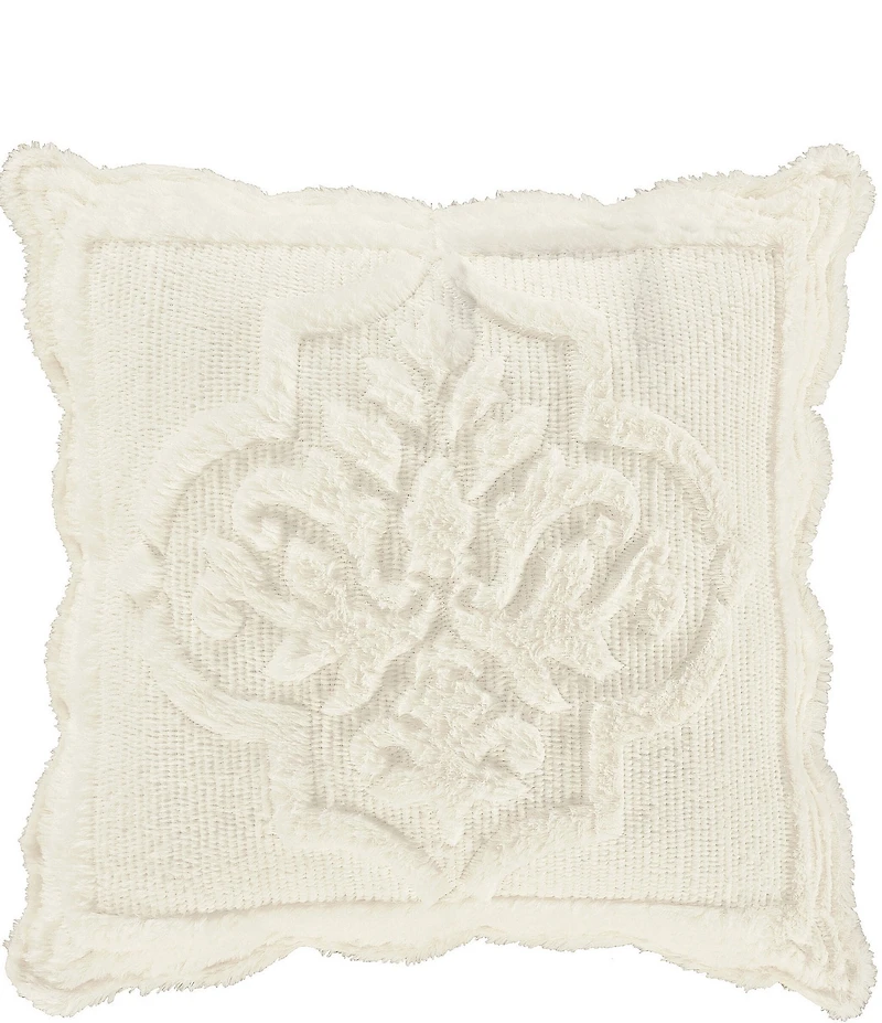 J. Queen New York Teigen Collection Medallion Print Quilted Reversible Square Pillow