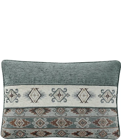 J. Queen New York Telluride Southwestern Embroidered Decorative Reversible Boudoir Pillow